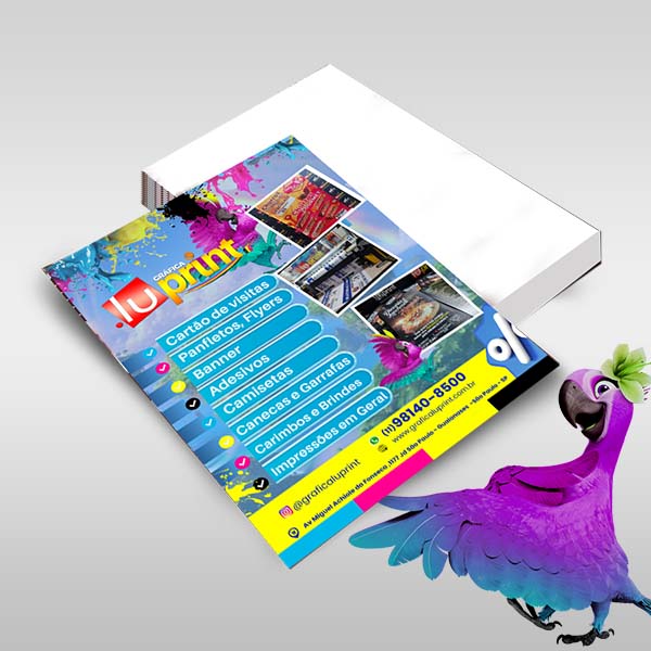 Flyer / Panfleto 10x7 - COR NA FRENTE