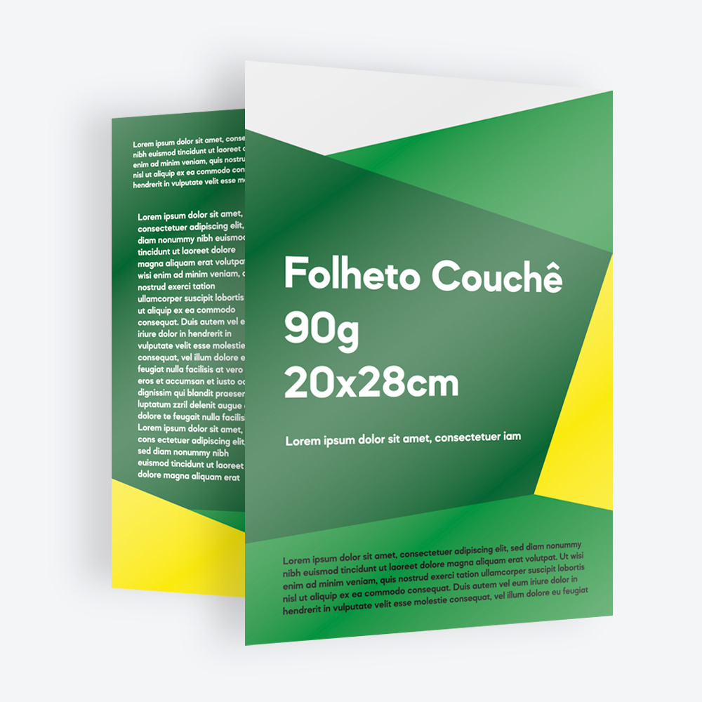 Folheto Couchê 20X28cm