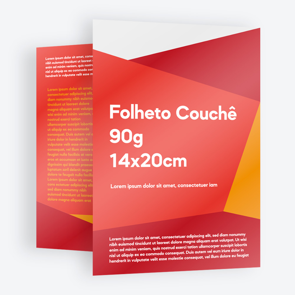Folheto Couchê 14x20cm