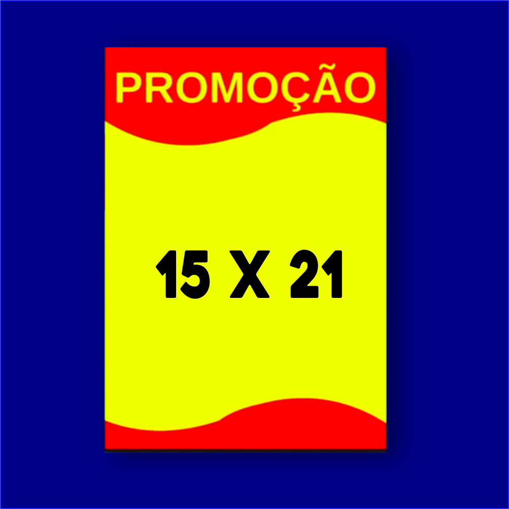 PLACA PROMOÇÃO - 2 UND - PLASTIFICADA