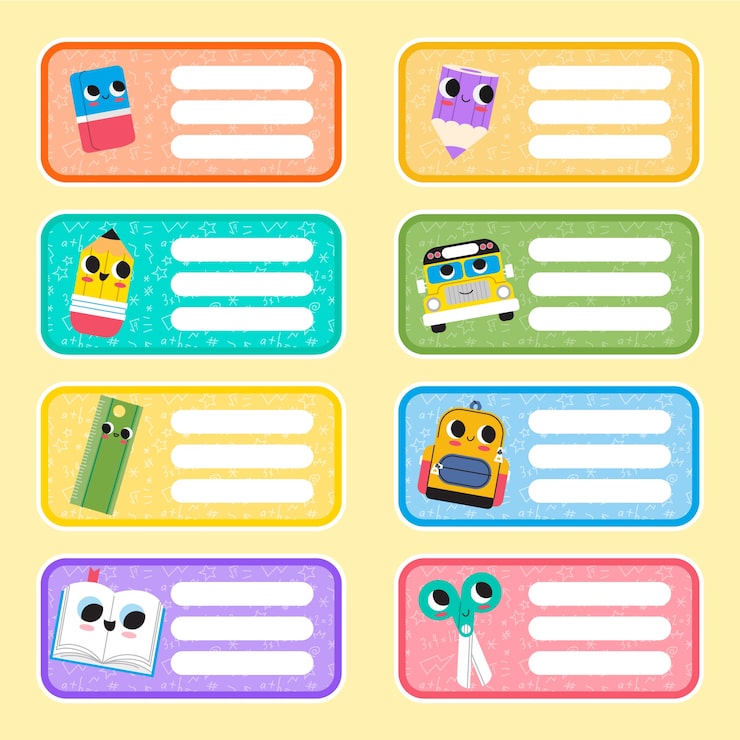 ETIQUETA ESCOLAR -  Personalizado