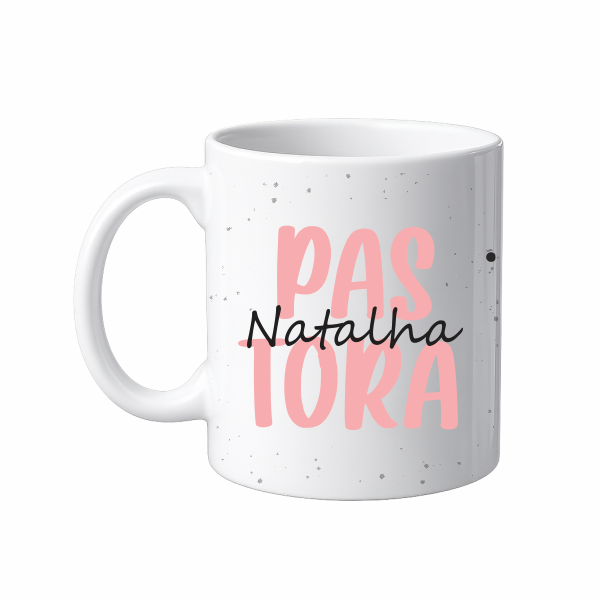 CANECA PORCELANA BRANCA ( PASTORA + FRASE)