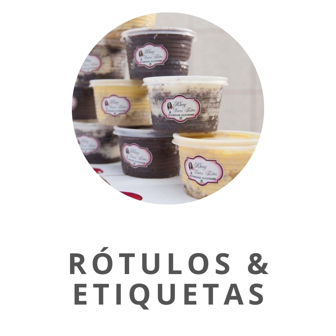 mini banner rótulos e etiquetas