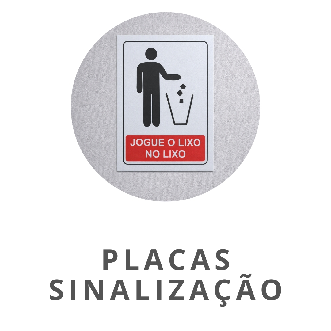 Mini Banner Placas Sinalização