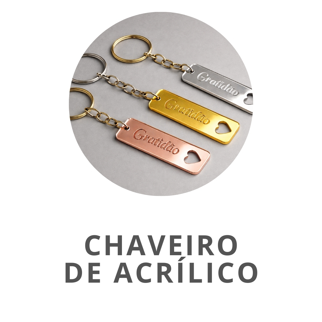 Mini banner chaveiro acrílico