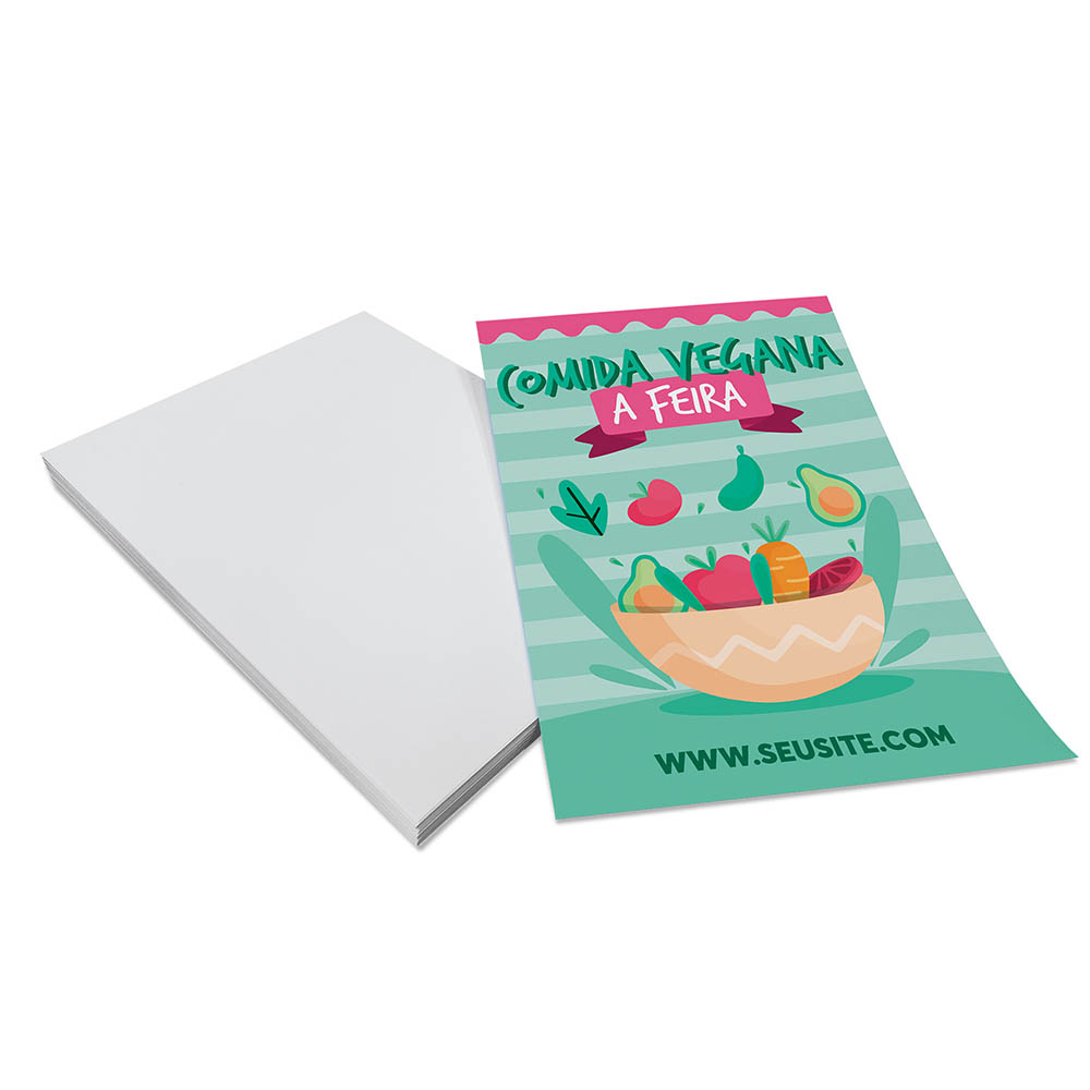 PANFLETO 15X20cm COUCHE 90g 4X0