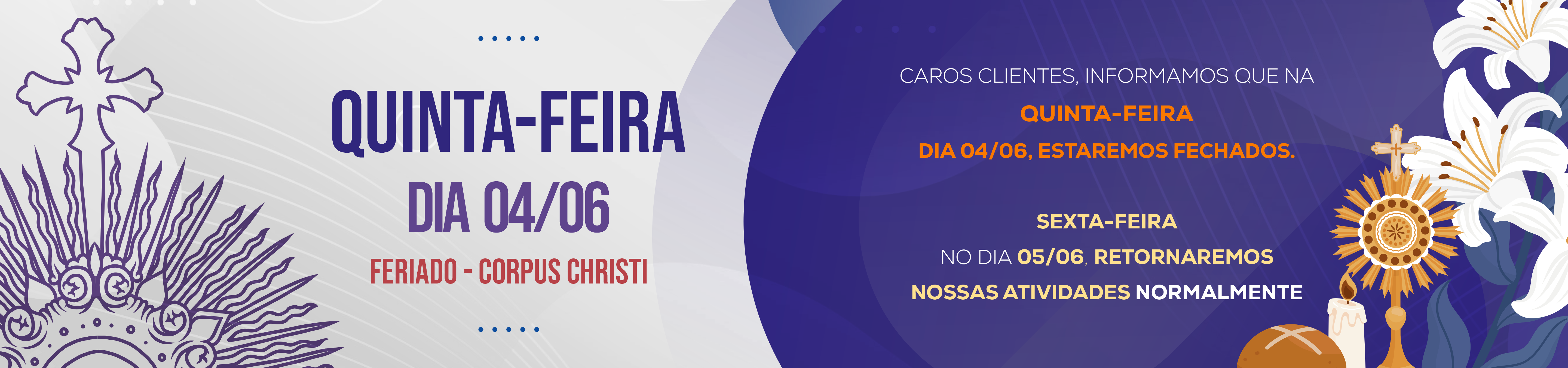 Feriado - Corpus Christi