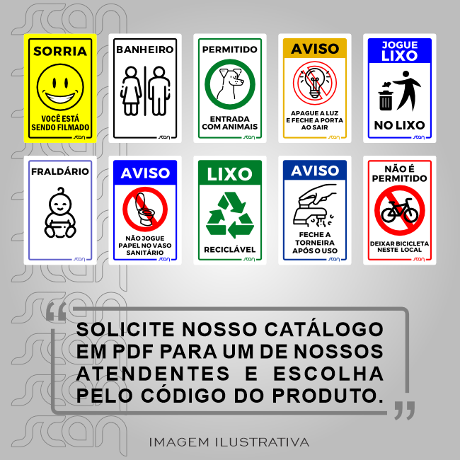 Placa Sinalização Interna