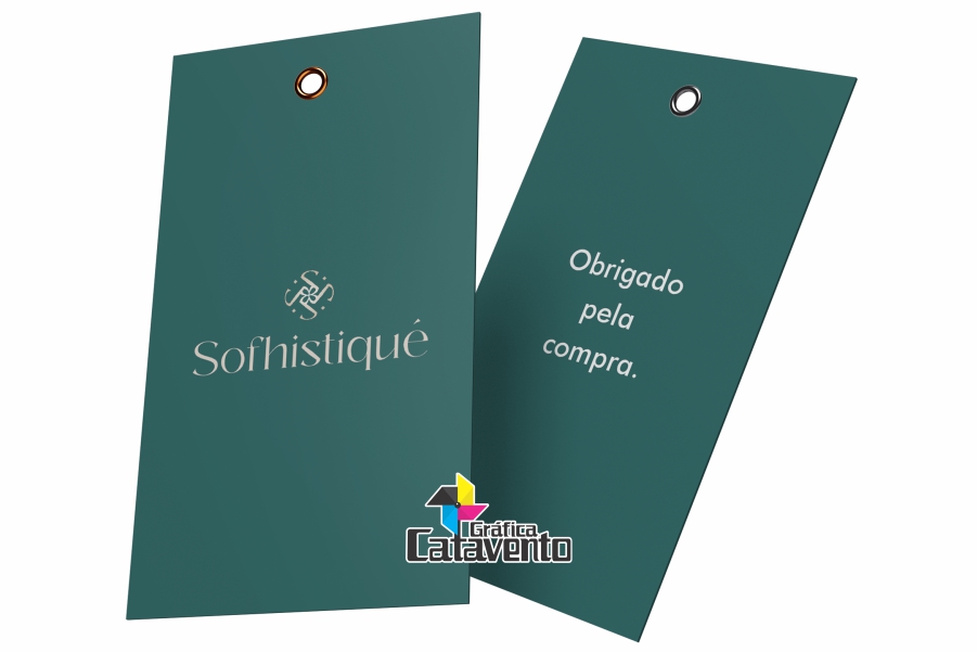 Tag Furada - Fosco com Verniz Localizado