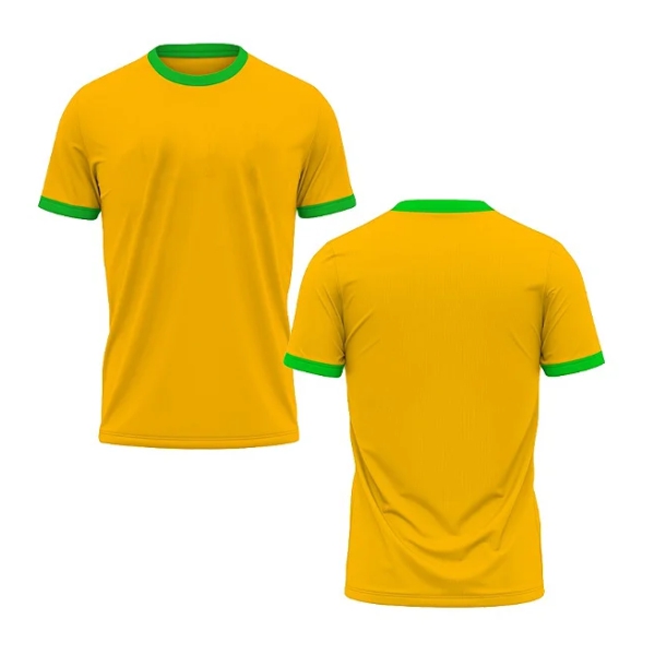 Camisa Amarela Com Verde