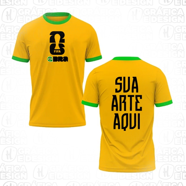 Camisa Amarela Com Verde