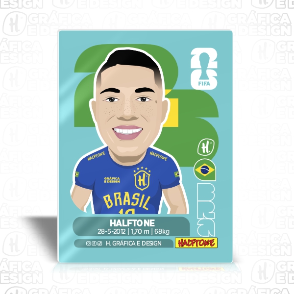 Placa Figurinha GIGANTE da Copa A3 - Personalizada