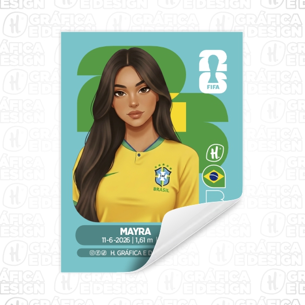 Figurinha GIGANTE da Copa A3 - Personalizada