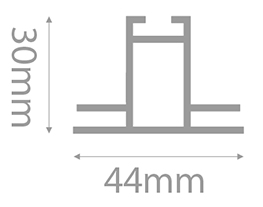 Perfil SmartFrame Dupla Face 45mm