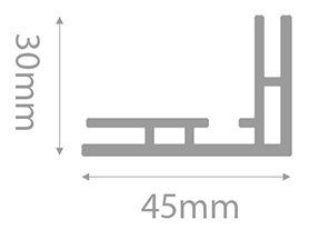 Perfil SmartFrame Face Única 45mm
