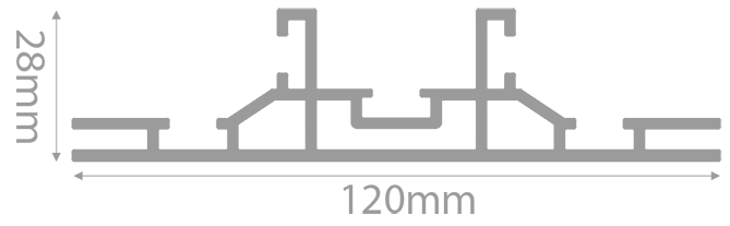 Perfil SmartFrame Edge-Lit 120mm