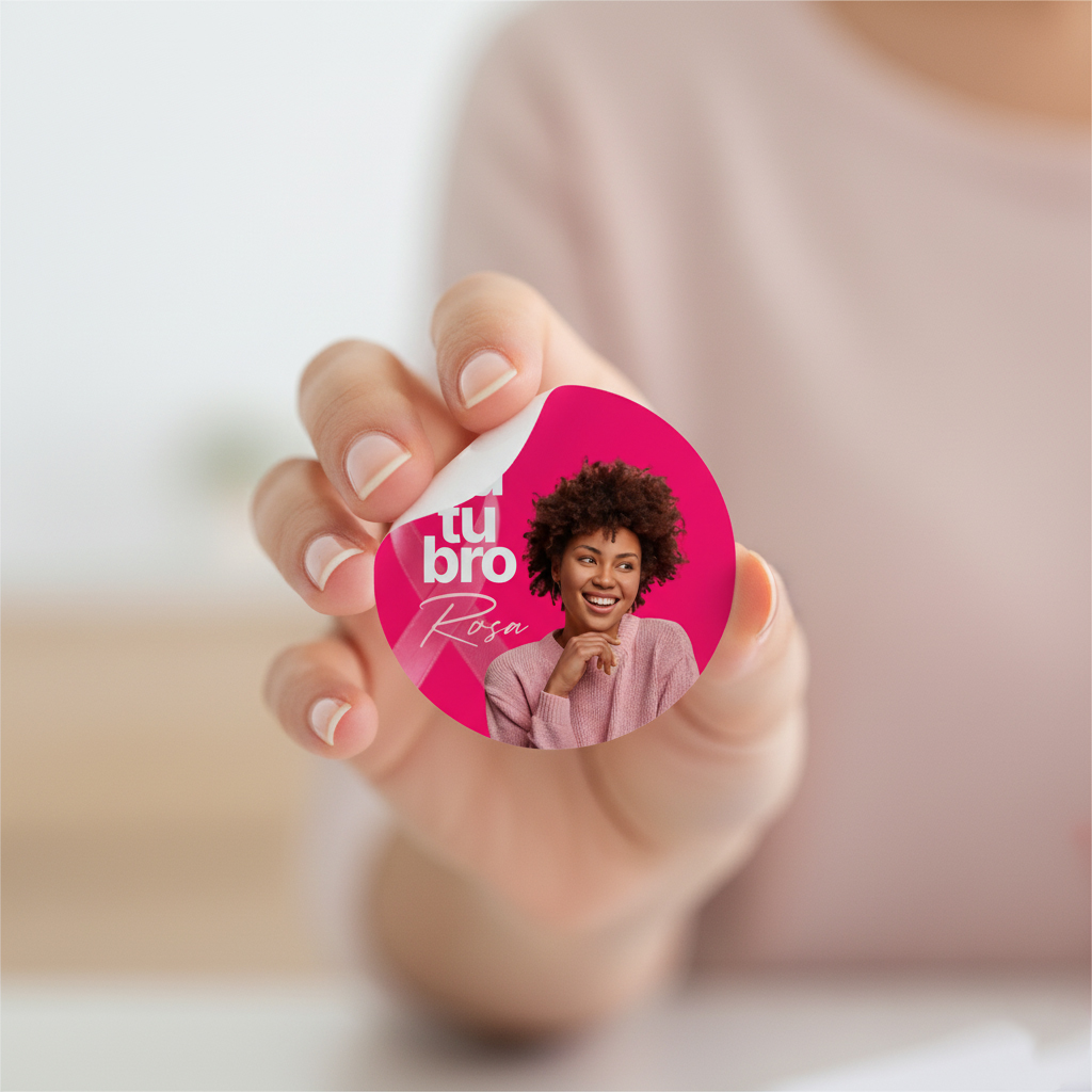 Adesivos Personalizados Outubro Rosa | 5x5