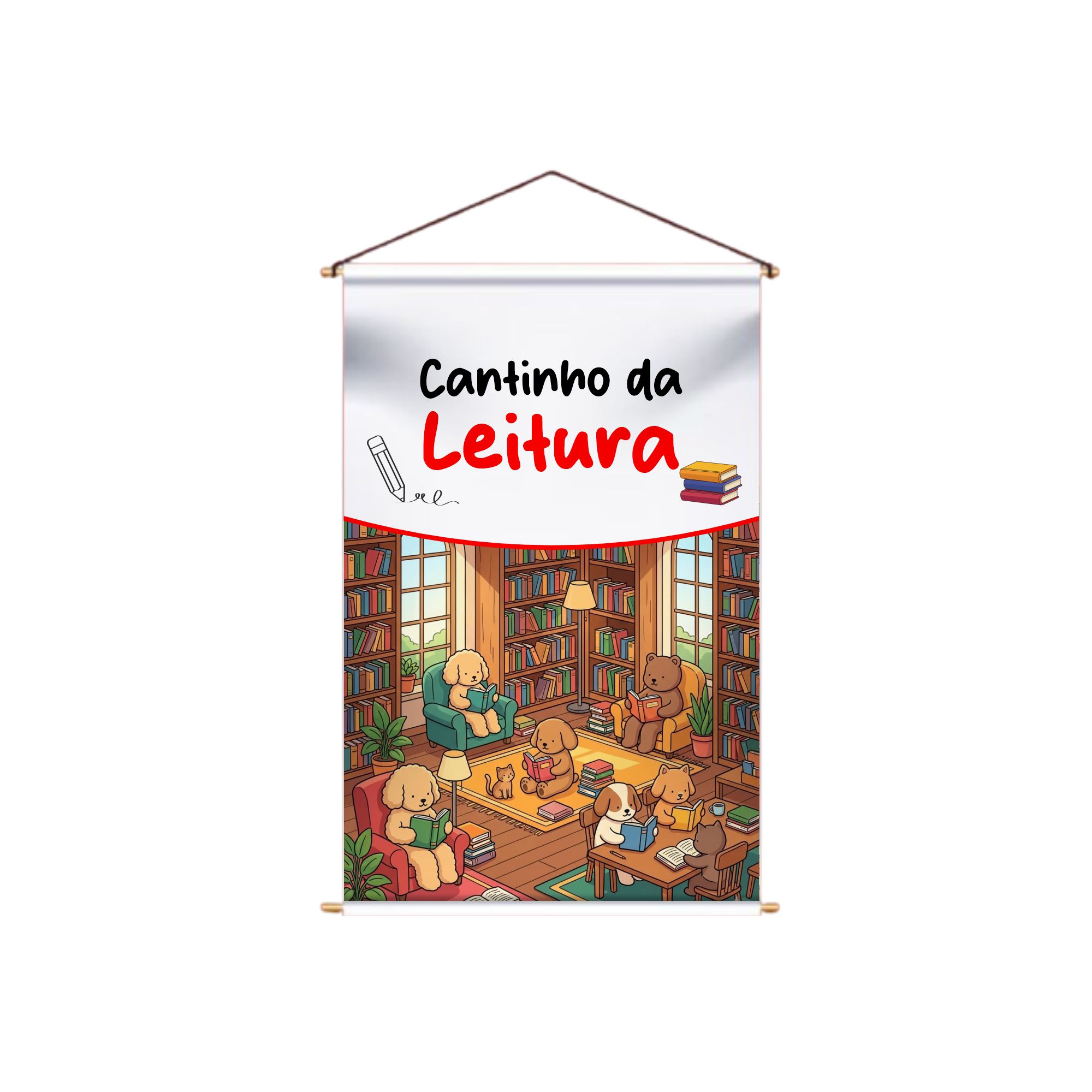 Banner Arte Pronta - Cantinho da Leitura
