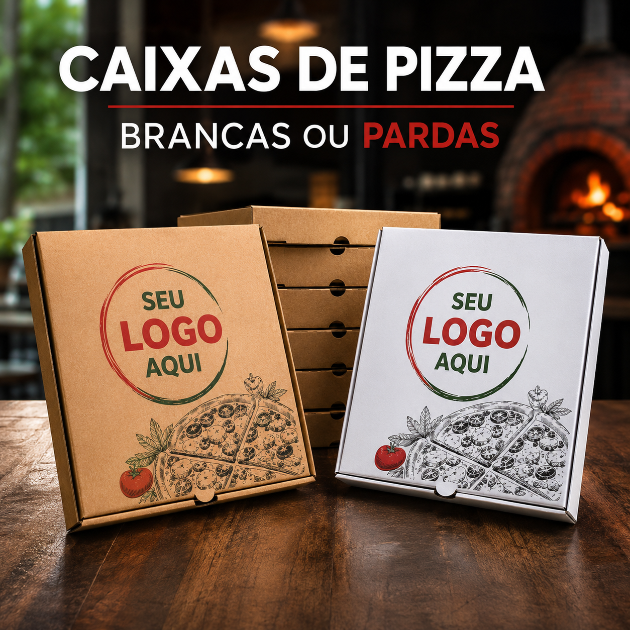 Caixas de Pizza Quadrada