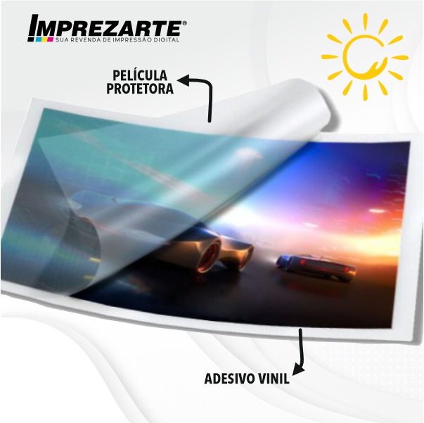 Adesivo Branco Laminado p/ Área Externa + recorte