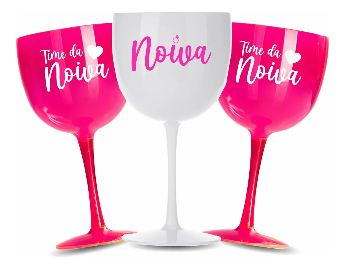 Taça de gin acrílico cores variadas