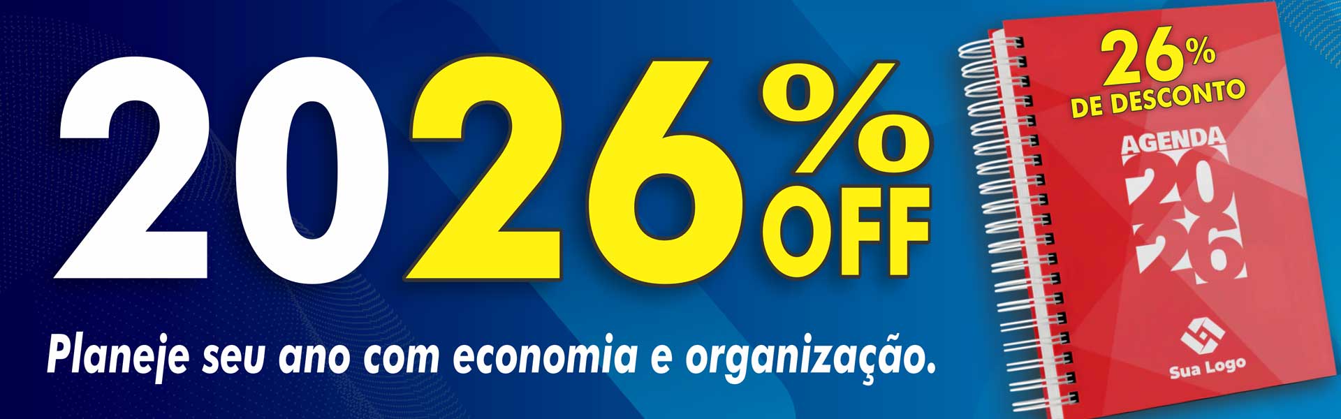 26% DESCONTO AGENDAS
