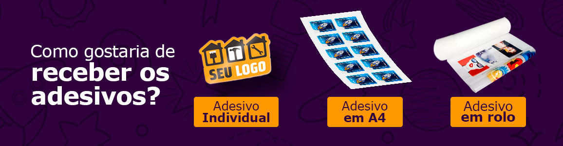 Como gostaria de receber os adesivos?