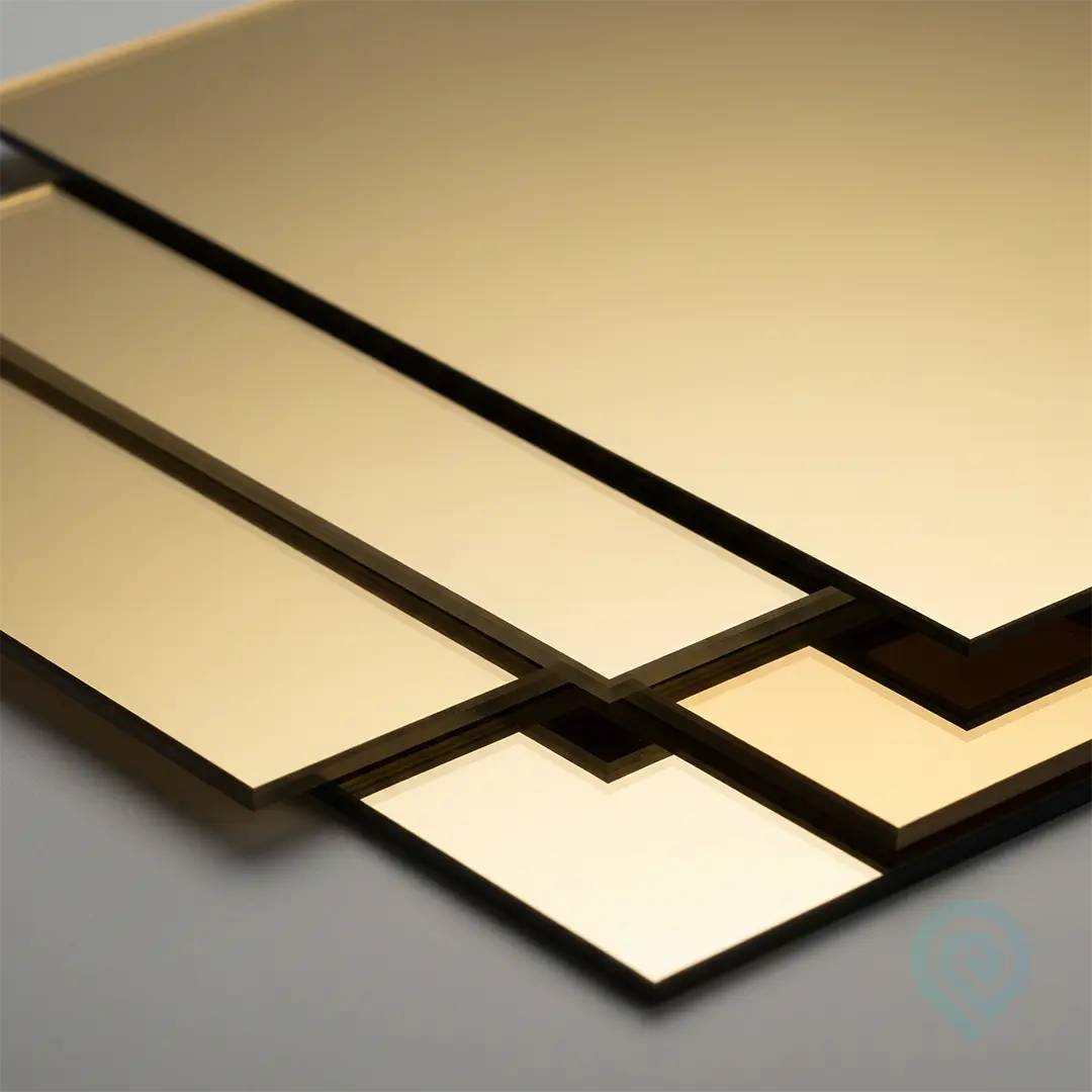 Corte a Laser - Acrílico Espelhado Dourado