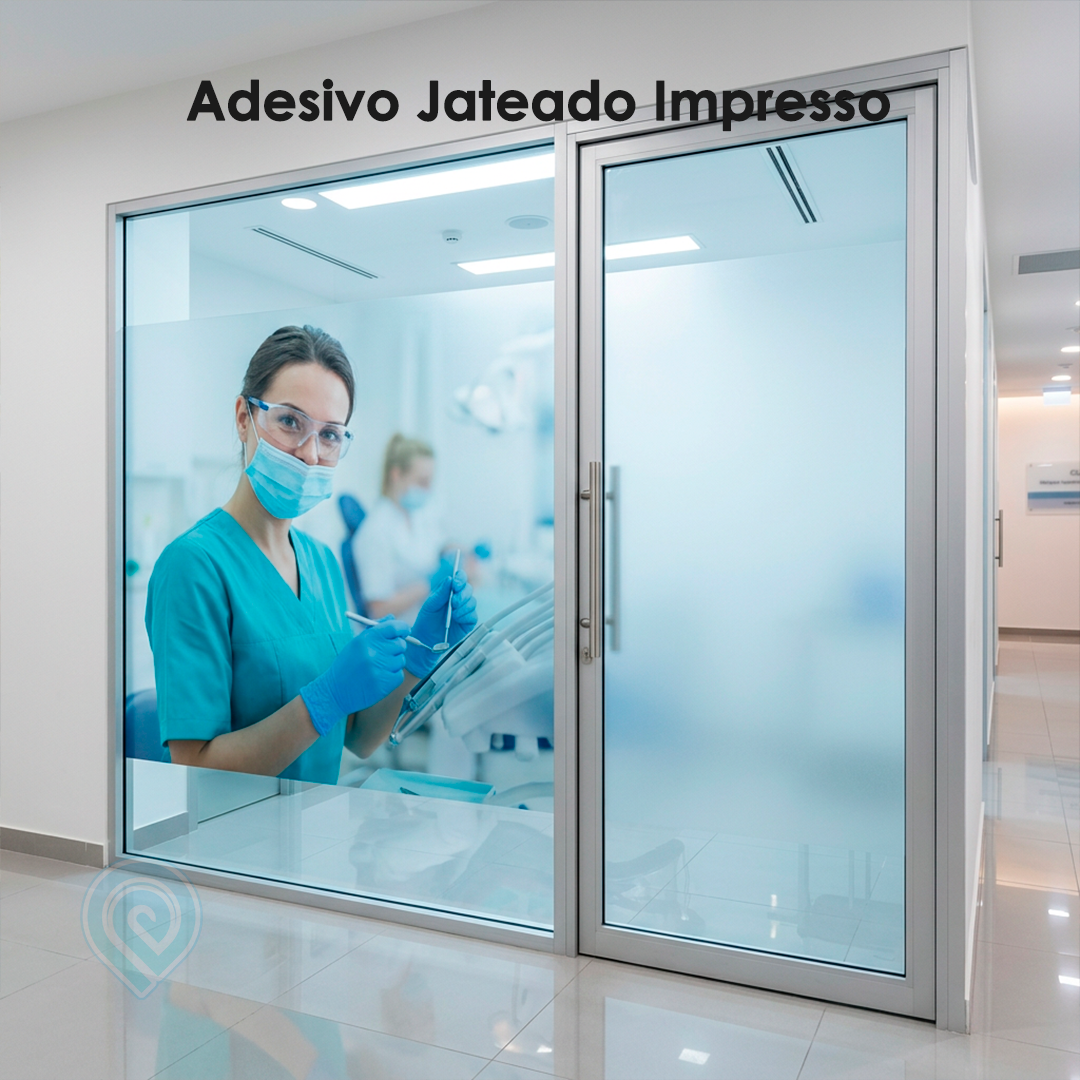 Adesivo Impresso para Vitrine Jateado - Personalizado