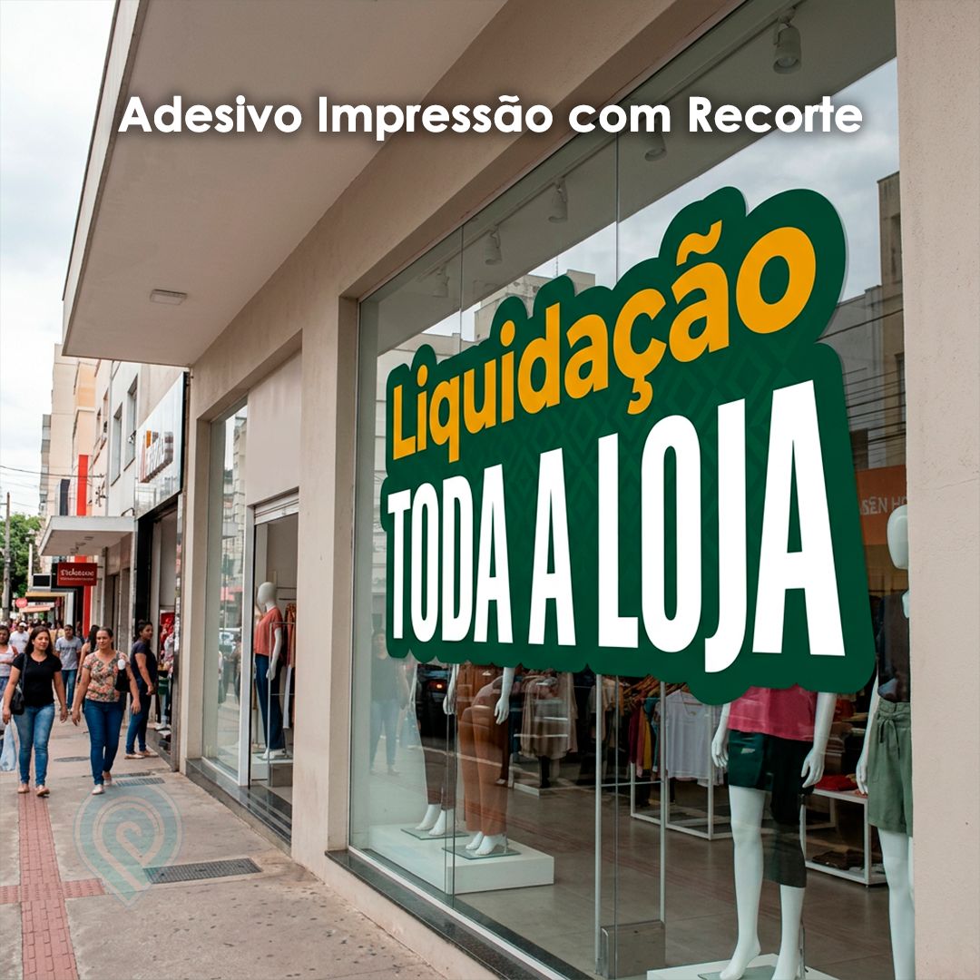 Adesivo Impressão com Recorte para Vitrine - Personalizado