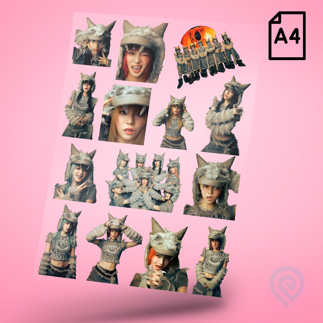 Cartela A4 DTF UV/TÊXTIL – KPOP XG
