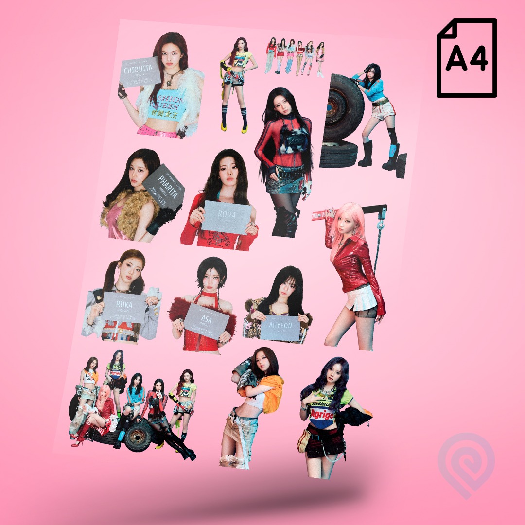 Cartela A4 DTF UV/TÊXTIL – KPOP BabyMonster