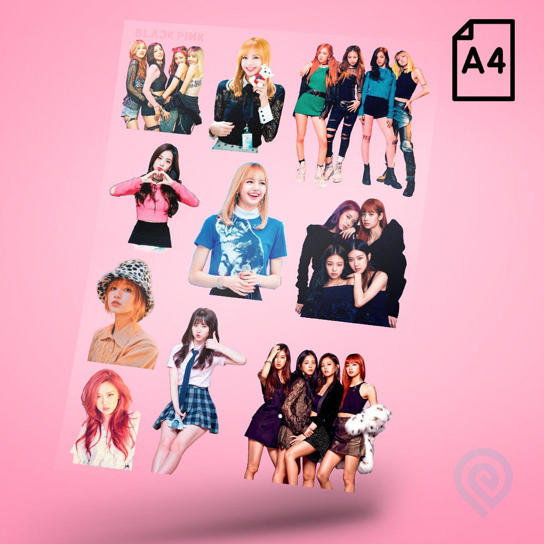 Cartela A4 DTF UV/TÊXTIL – KPOP Blackpink