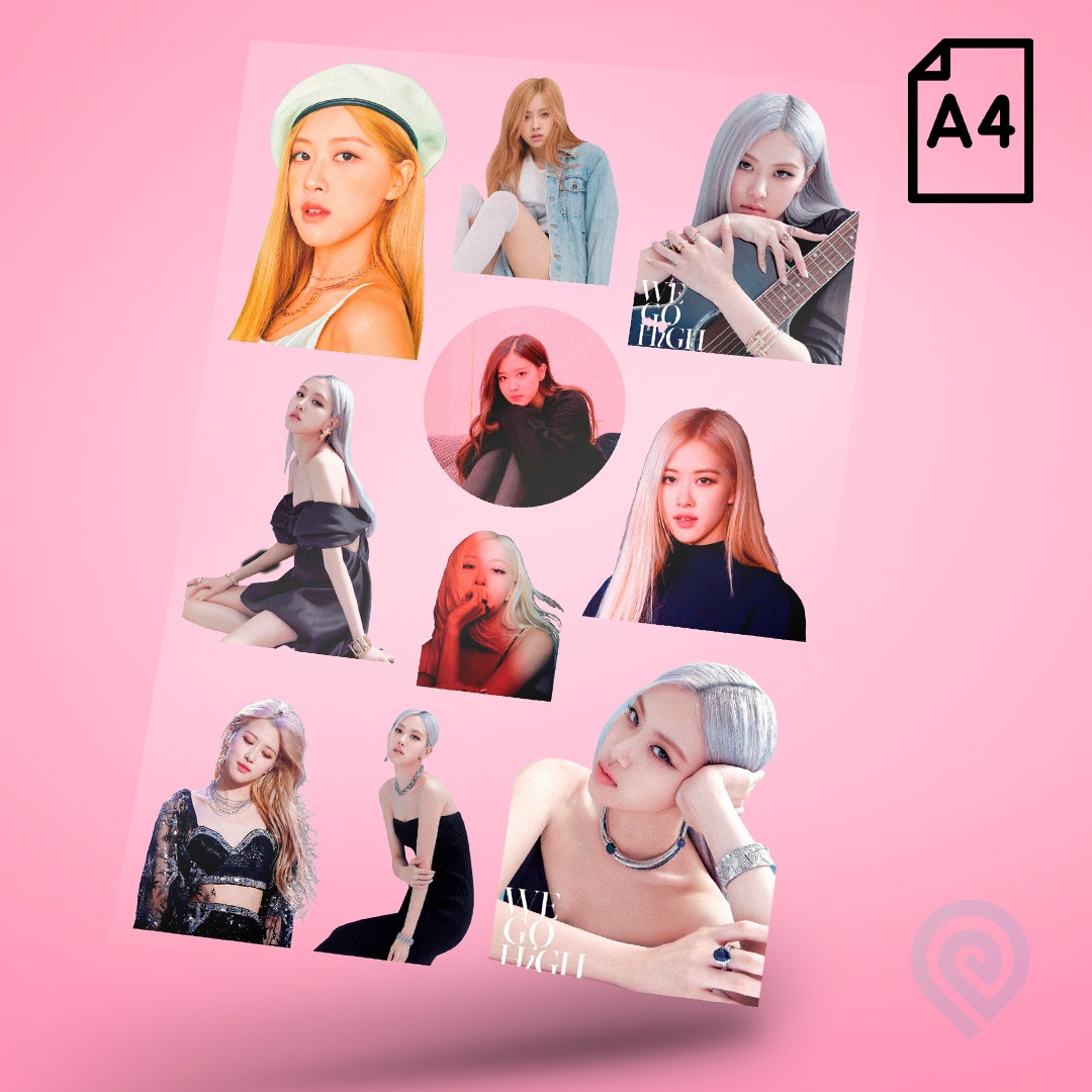 Cartela A4 DTF UV/TÊXTIL – KPOP Rosé Blackpink