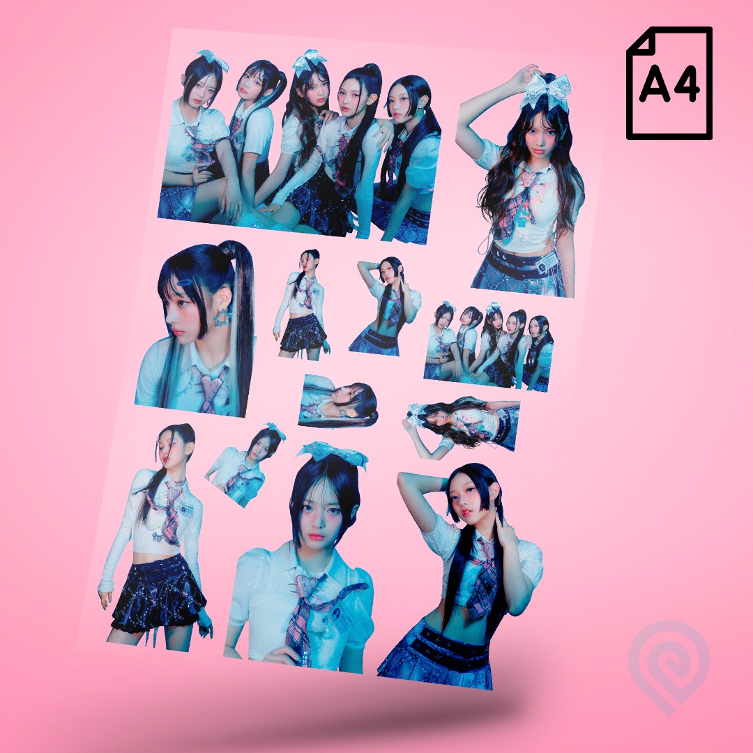 Cartela A4 DTF UV/TÊXTIL – KPOP NEW JEANS