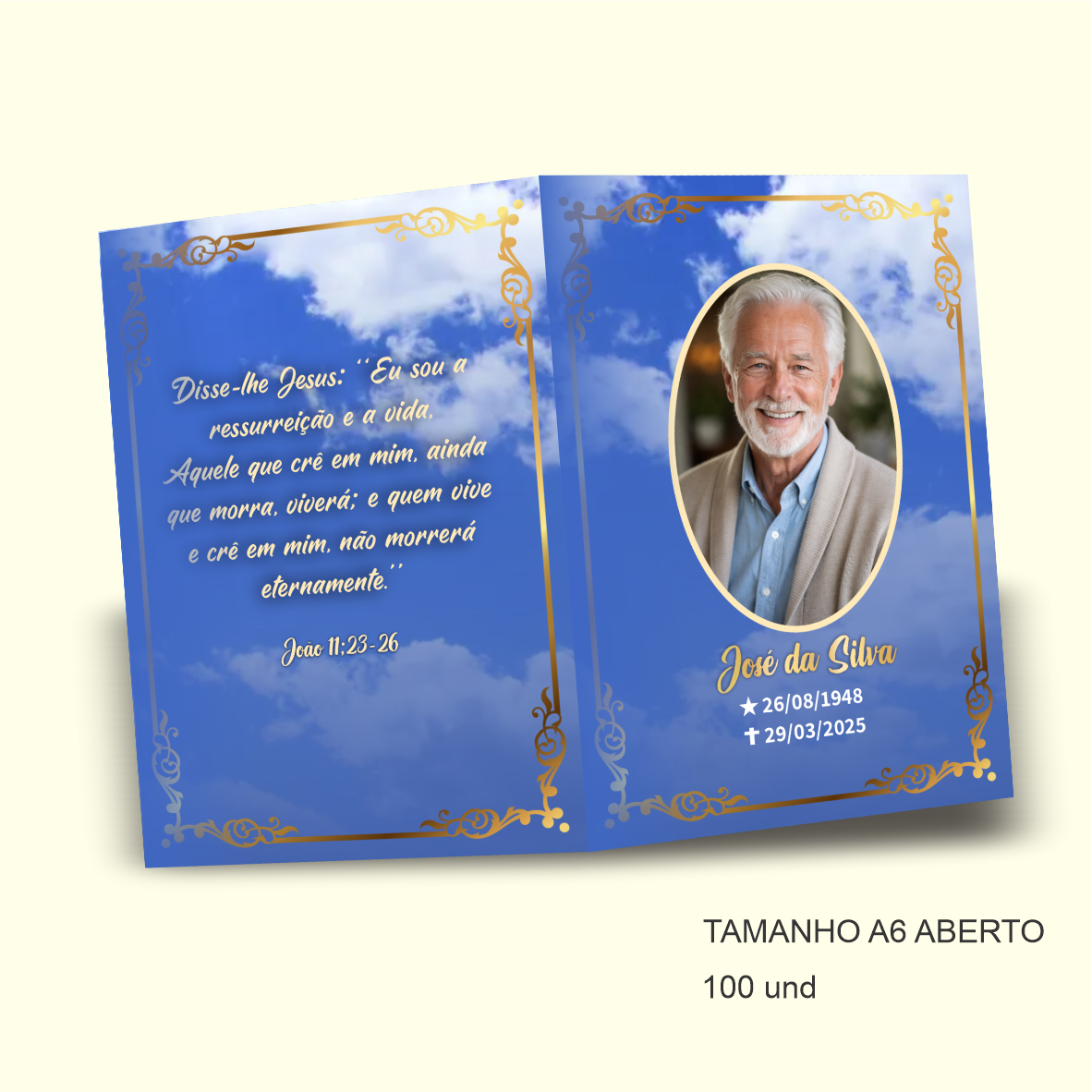 Santinhos de Falecimento 100 und