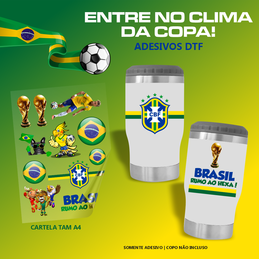 ADESIVO DTF TORCIDA BRASIL