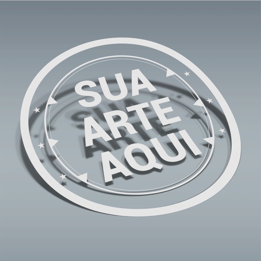 Adesivo/Etiqueta corte especial vinil transparente + tinta branca