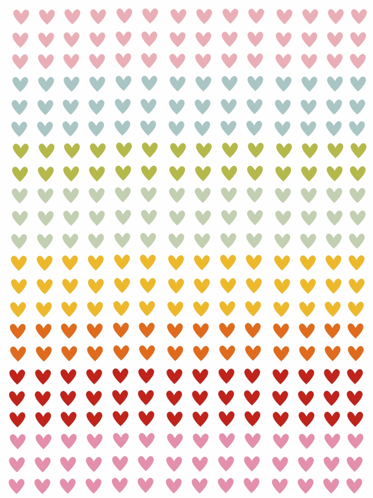 DTF UV 29X21 ARTE CORAÇÃO COLORIDO