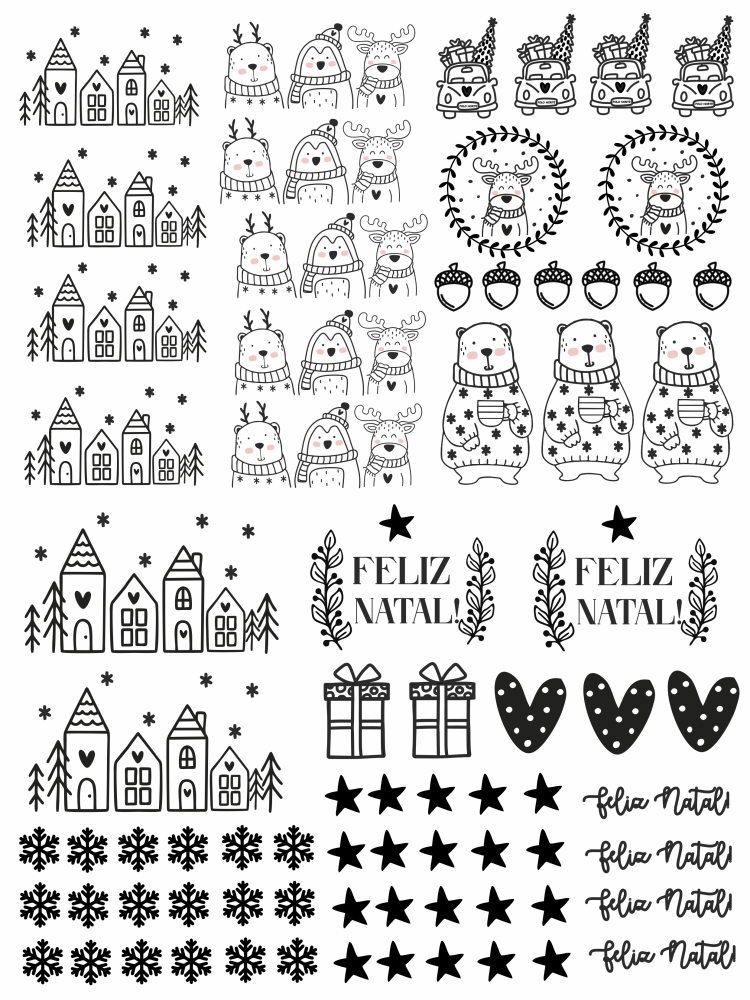 DTF UV 29X21 NATAL MINIMALISTA