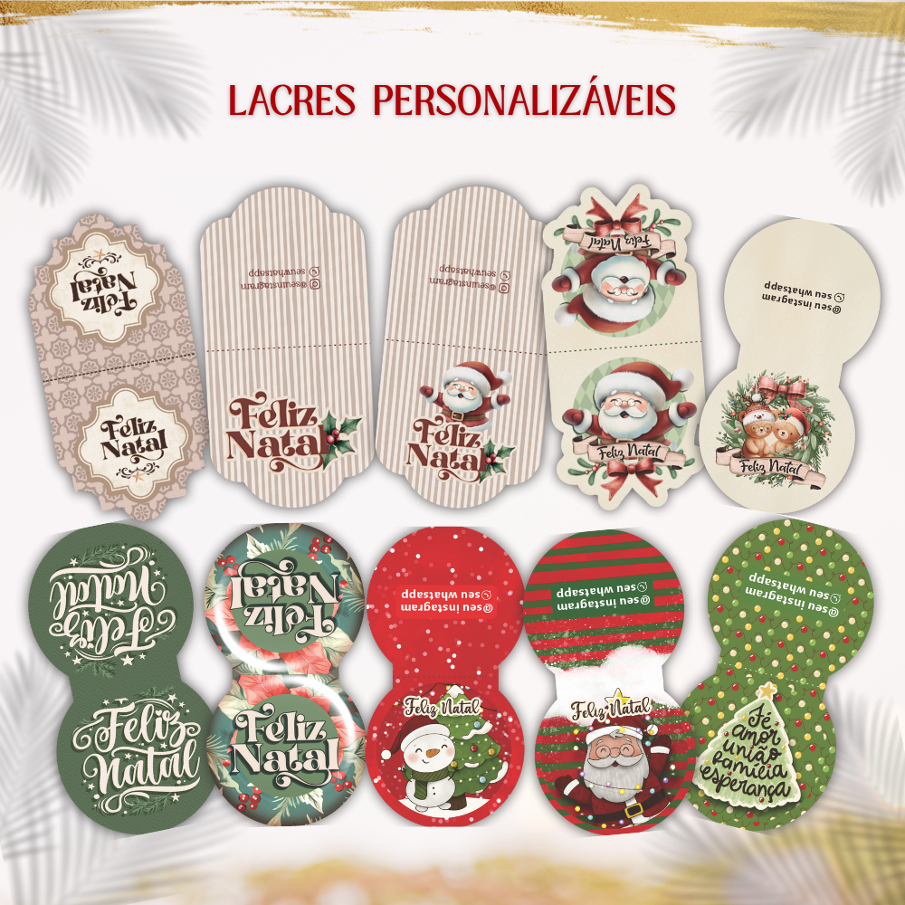 Lacres de Natal Personalizáveis - 40und
