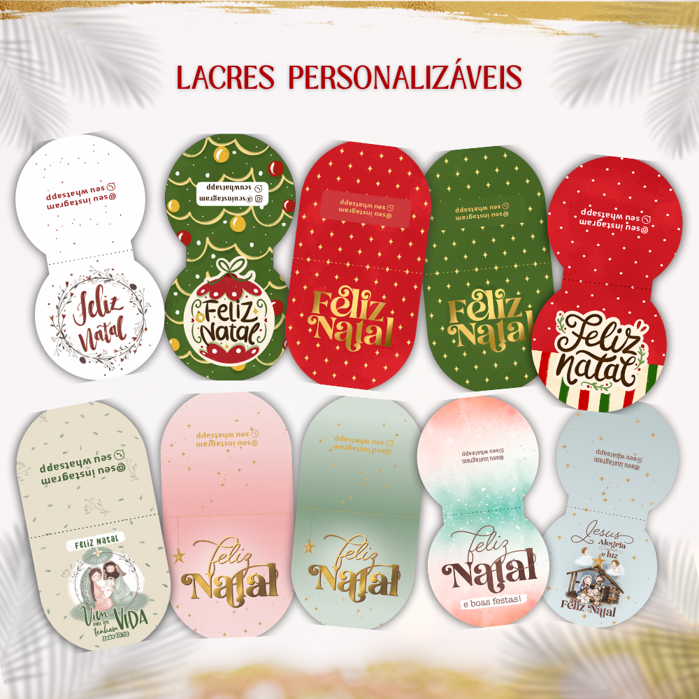 Lacres de Natal Personalizáveis - 40und