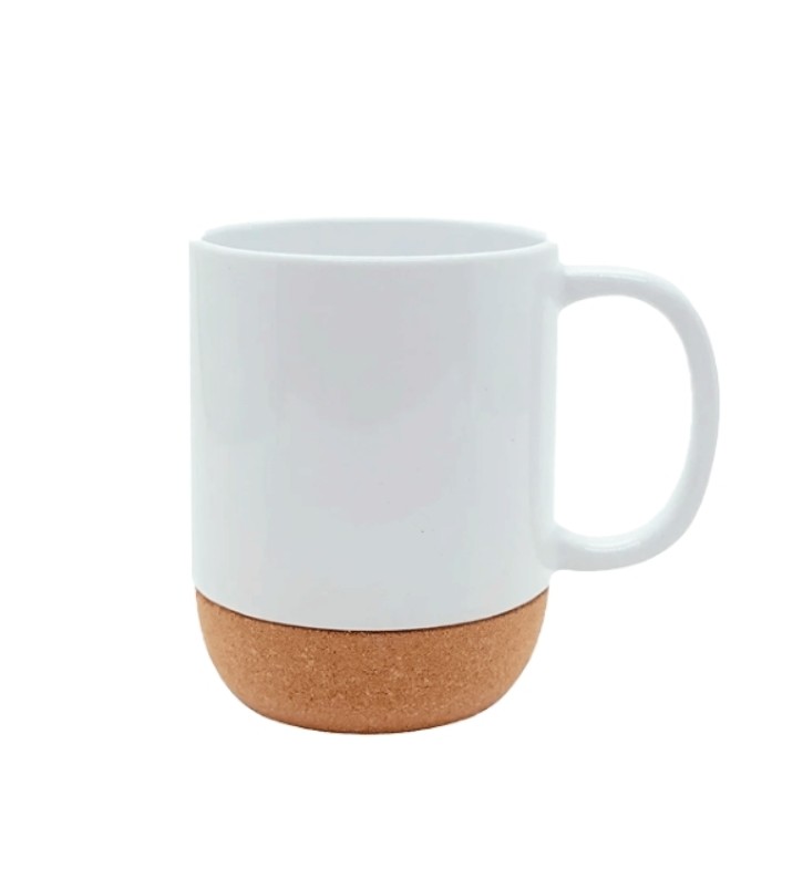 Caneca de Cerâmica 400ml com Base de Cortiça