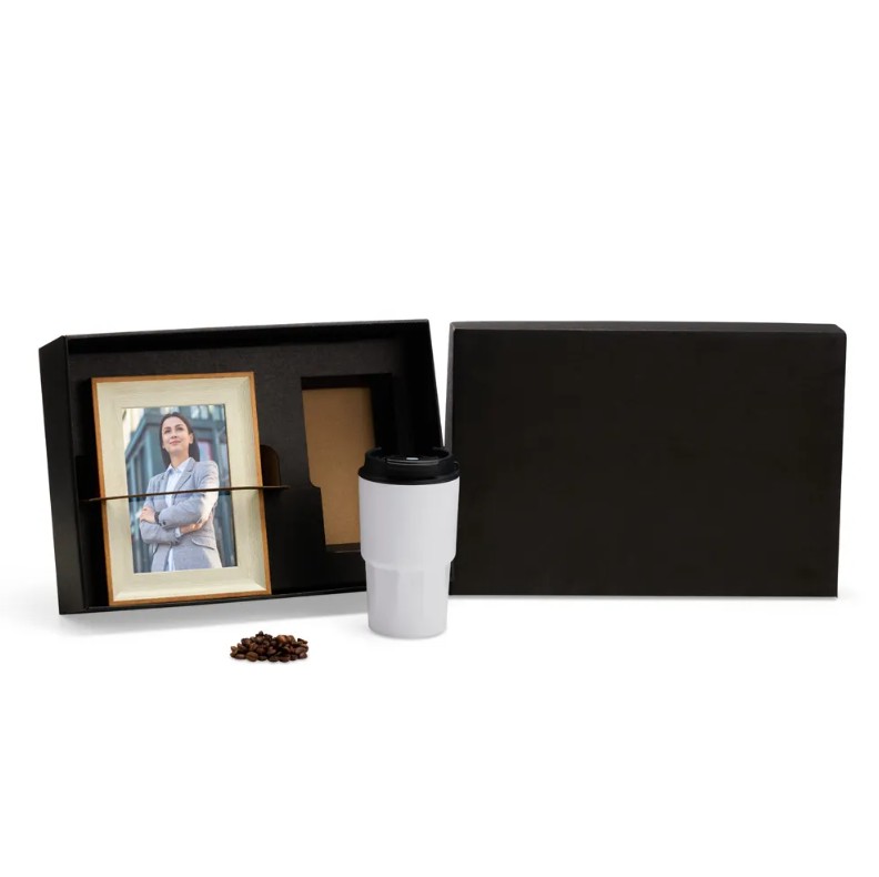 Kit Copo Térmico E Porta Retrato - 2 Peças