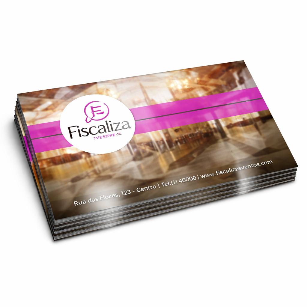 Cartão de Visitas  250g | 4/0 - Frente | Verniz Total Frente