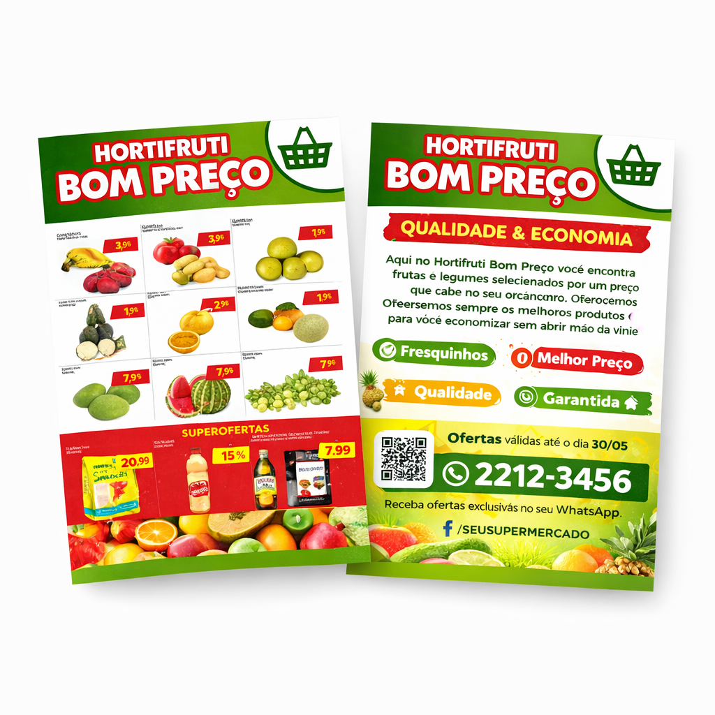 Encarte Promocional 40x56cm Couchê 80g Frente e Verso