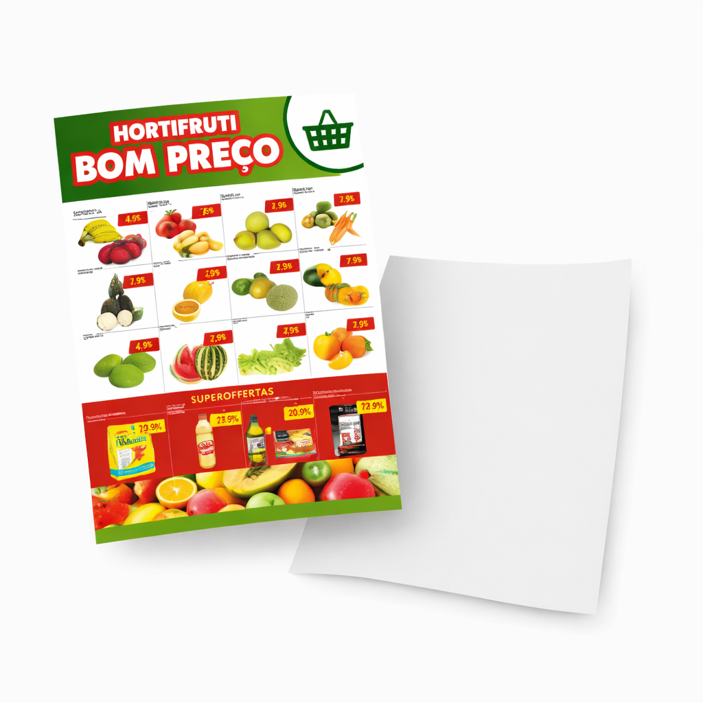 Encarte Promocional 40x56cm Couchê 80g Só Frente