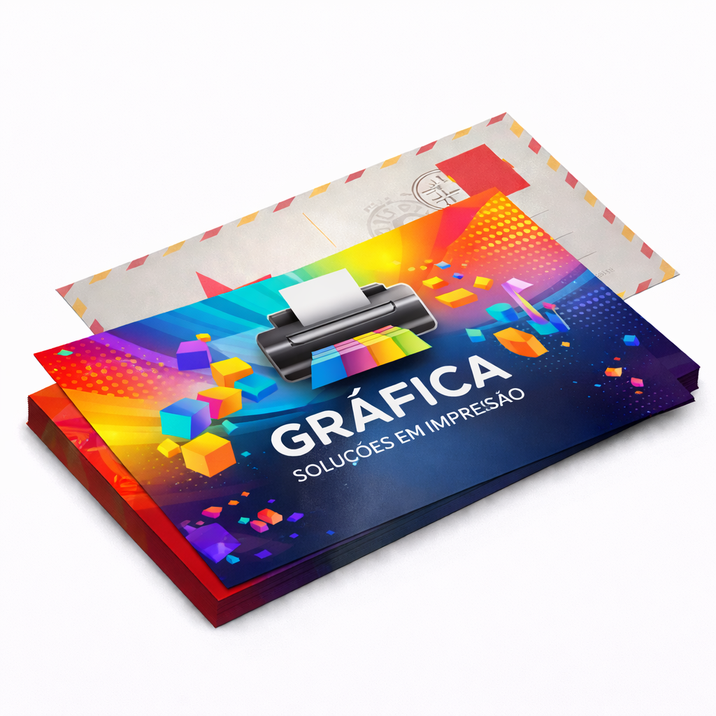 Postal 300g | 9x15cm | 4/4 | Lam. Fosca + UV Local