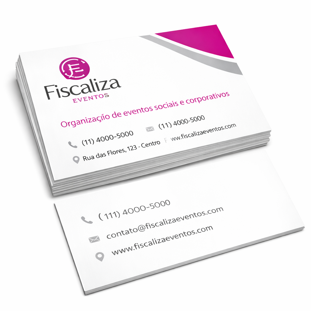 Cartão de Visita Opaline / Offset 240g | 4/4 - Frente e Verso
