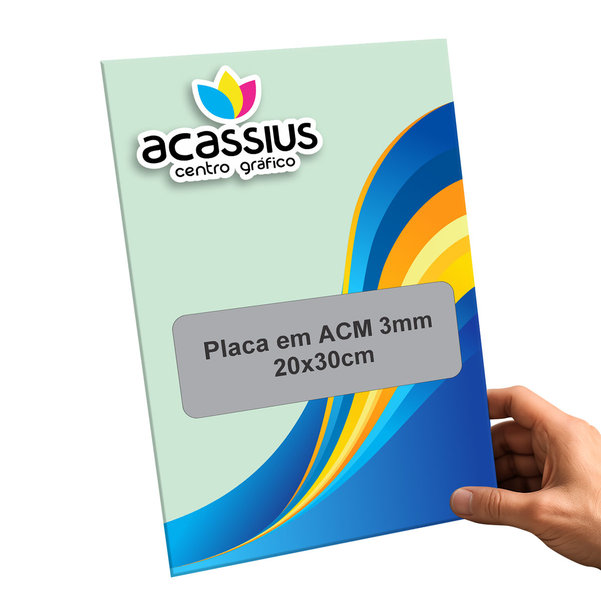 Placa em ACM 3mm 20x30cm